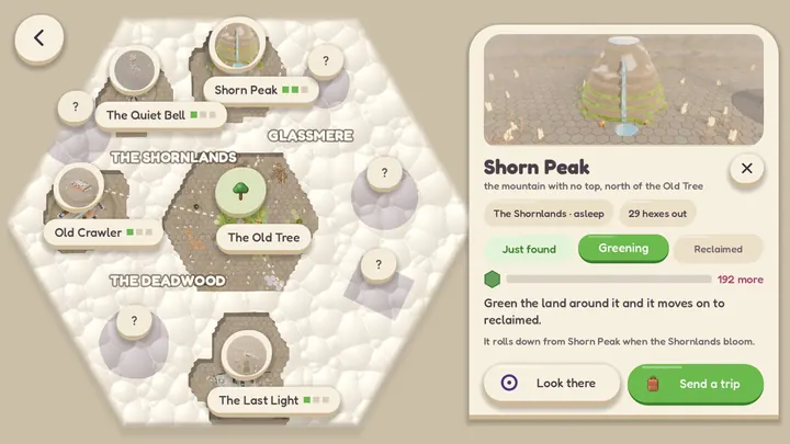 The world map around the Old Tree